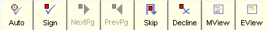 Signature deficiency toolbar